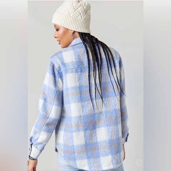 (20)🍁NEW Fall🍁 Belle Plaid Button Down Shacket - Picture 4 of 5